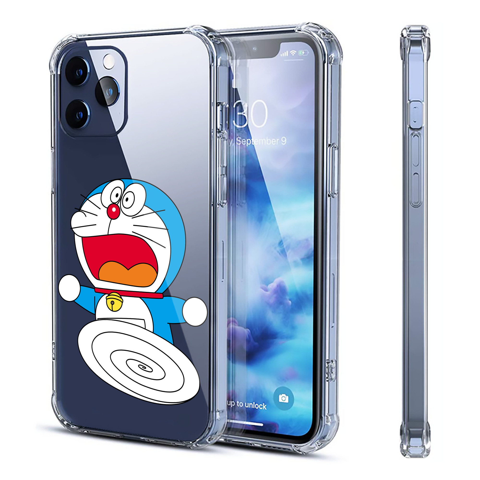 （画像用） ドラえもん Doraemon 【iPhone 12シリーズ対応】透明スマホケース（クリアソフトケース）
